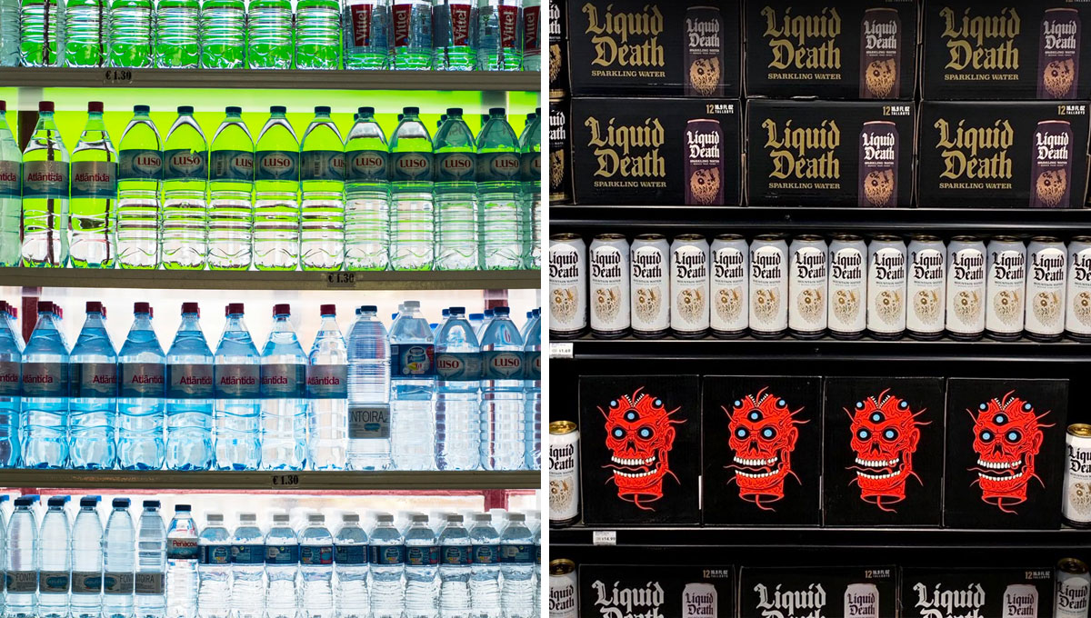 artigo sobre diferenciação: liquid death x aguas normais